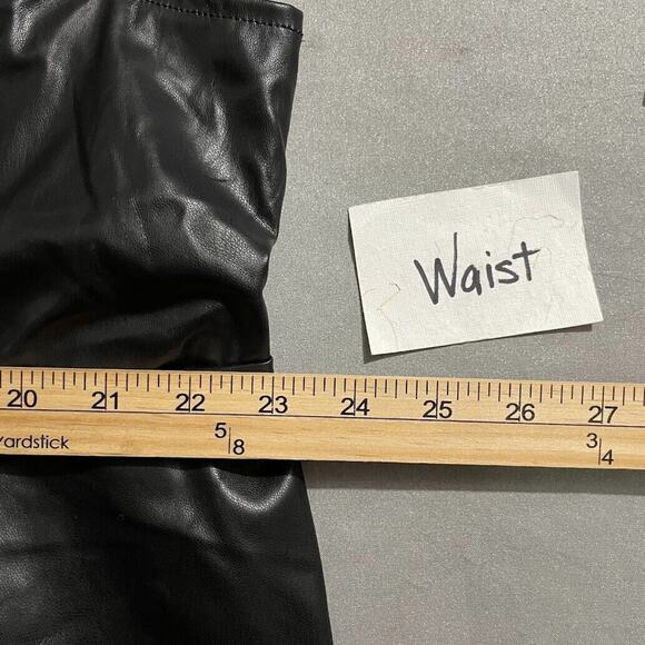 Torrid Black Faux Leather Lace Up Top Plus Size 3X Tank Peplum Club Moto Biker - Picture 8 of 9